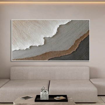 抽象的かつ装飾的 Painting - 海の波の抽象的な壁アート ミニマリズム